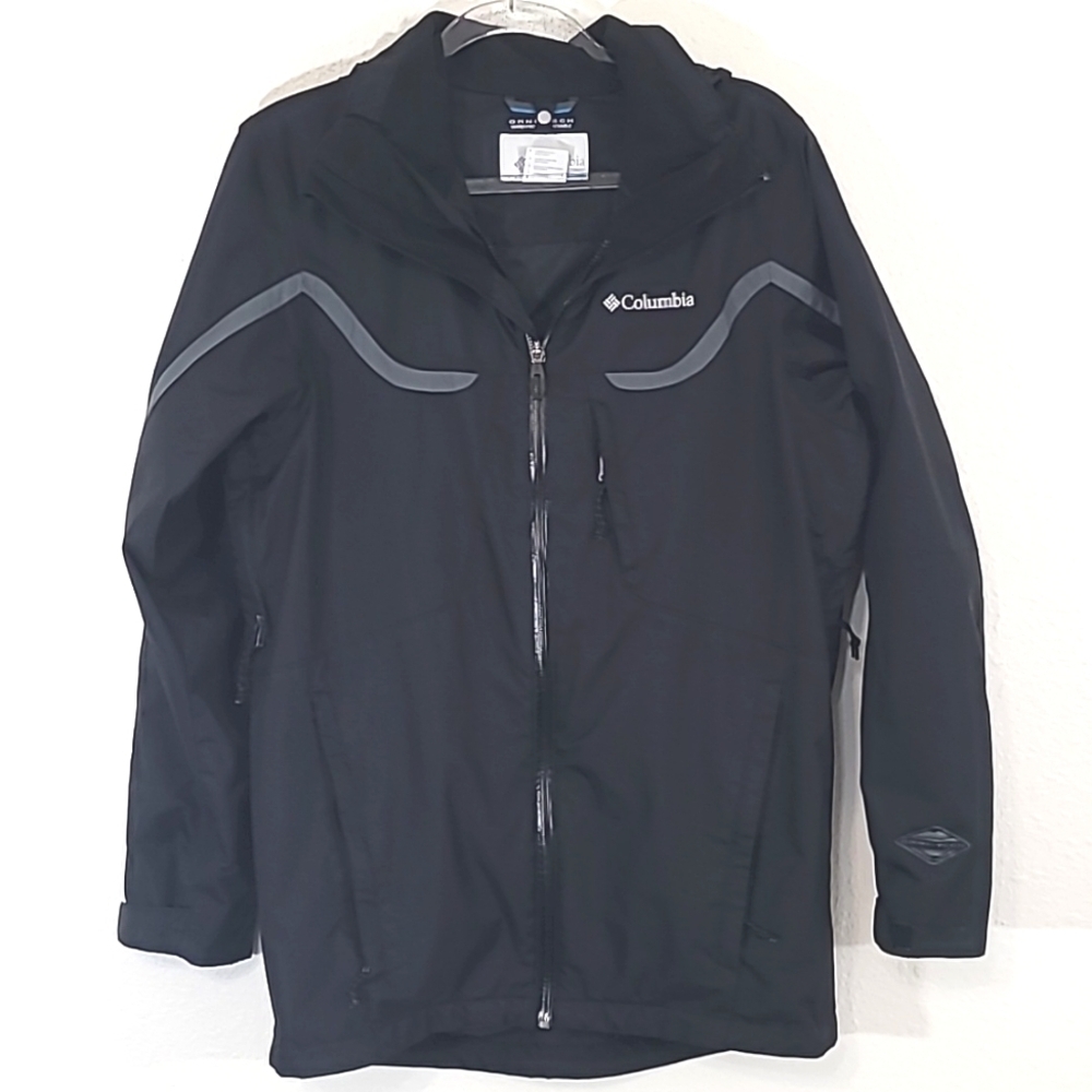Columbia Interchange Men's Jacket #WM1043 Black/Gray, size Small